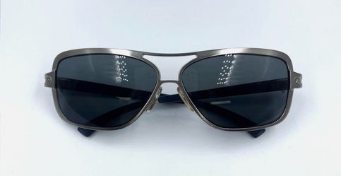 CARTIER Sport Mens Gray Lens Blue Silver Frame Rectangle Sunglasses 130 VINTAGE