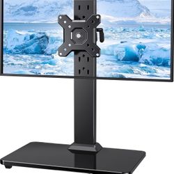 Brandnew Single Monitor Stand for 13-34 inch Screens up to 44 lbs, Free-Standing Monitor Riser with 5 Height Settings, Tabletop Monitor Stand with Tem