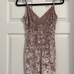 XS Soft pink Velvet Dress