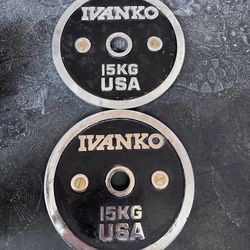 Ivanko 15kg/33lb Calibrated Chrome Competition Plates