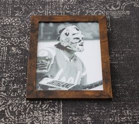 Framed Vintage Photo Print - Gary "Cobra" Simmons California Golden Seals Mask Hockey Art (8x10)