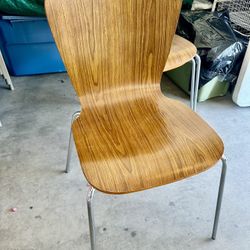 3 Steel & Wood Chairs - $7 - Bentwood Chairs