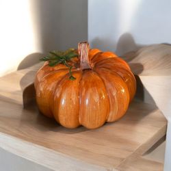 Glass Pumpkins Decor Item