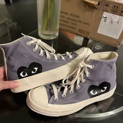 Comme des Garcons PLAY Grey Converse - LIKE NEW