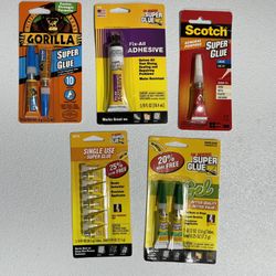 NEW! Lot Of 5 MULTI USE SUPER GLUE Item