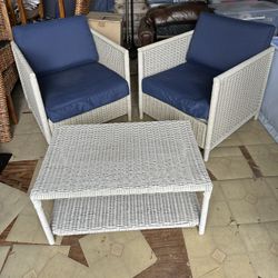 Outdoor Wicker Chairs And Table - Target 