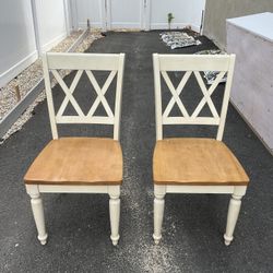 (2) Wooden Dining Room Chairs