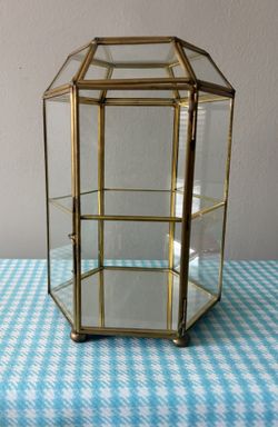 Small Brass Curio Cabinet