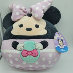 New Squishmallows 10” Disney Minnie Mouse Easter Egg Plush Toy Purple.