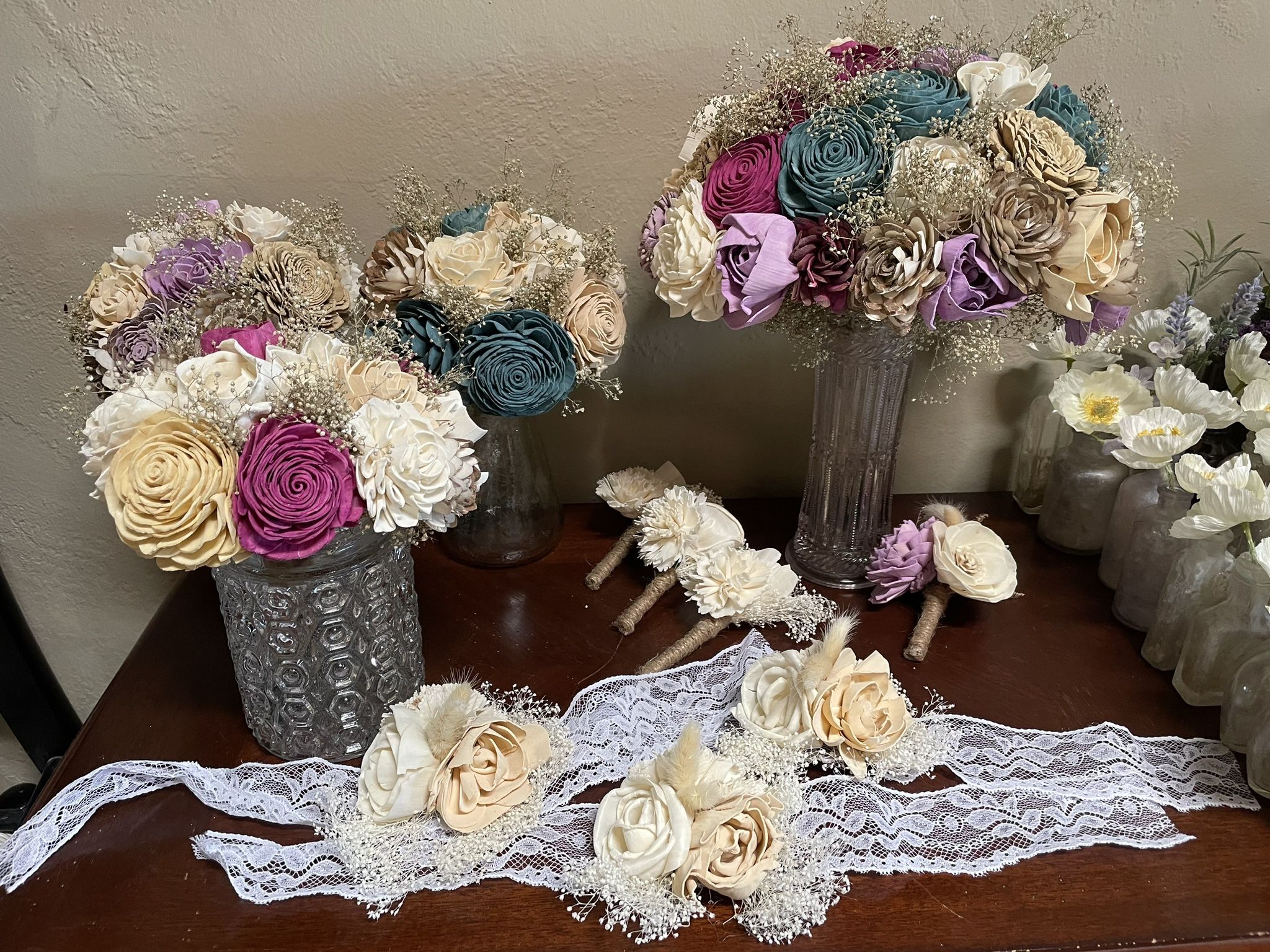 Sola Wood Flower Wedding Bouquets