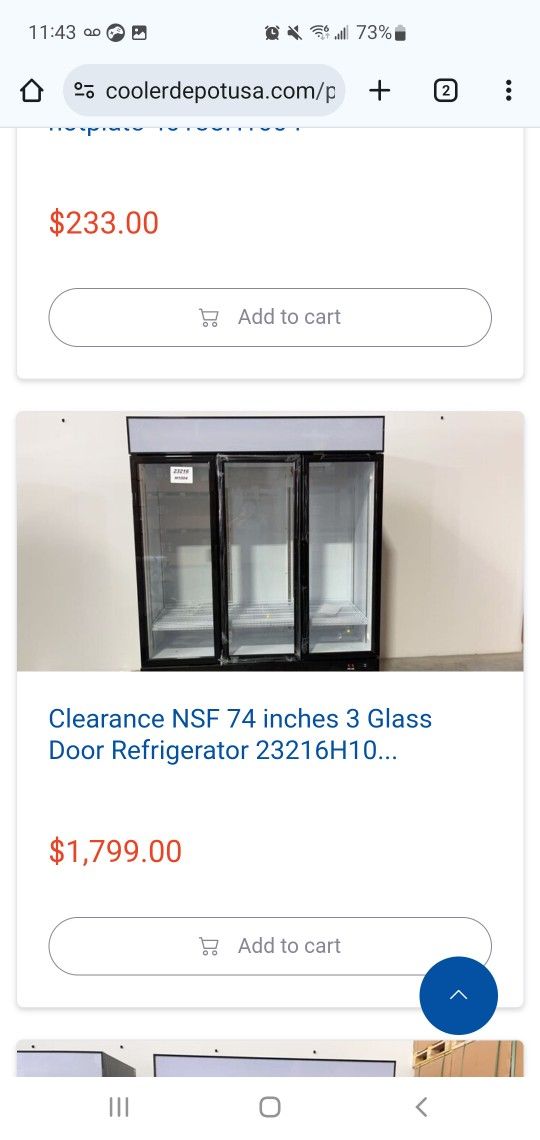 Clearance For Sale Refrigerators