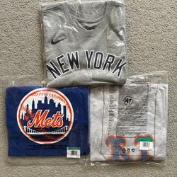 NY Yankees & NY Mets MLB T-Shirts Size XL
