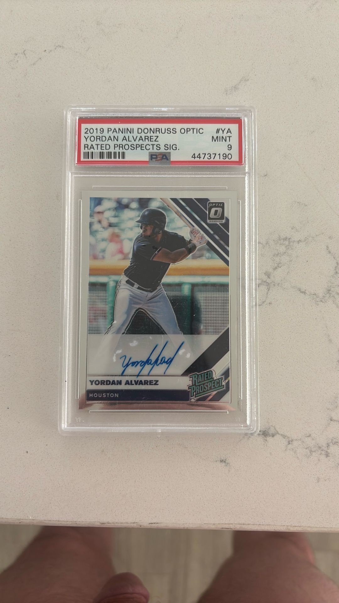2019 Panini Donruss Yordan Alvarez Rates Prospect Sig