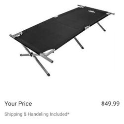 Cascade Mountain Tech Fully Collapsible Oversized Camping Cot $35