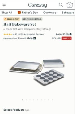 NEW Caraway 6 piece Bakeware Set