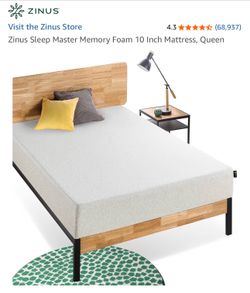 Zinus Sleep Master Memory Foam Mattress QUEEN size