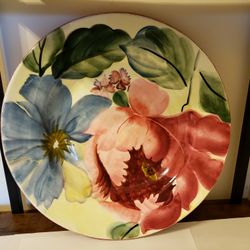 Pfaltzgraff Flower Market 18" Round Server Platter 