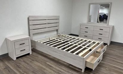 New 4pc Bedroom Set In Box Buy Now Pay Later $39 Down No Credit Needed 