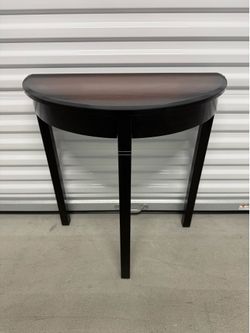 Solid Cherry Wood Demilune Console Table (26 x 13)