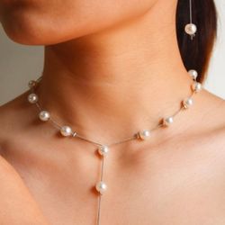 Fashion pearl pendant earrings necklace and bracelet