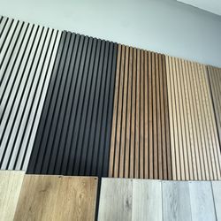 Acoustic slat wall panels