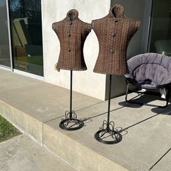 5 Antique Body Form Standing  Mannequin  Vintage 