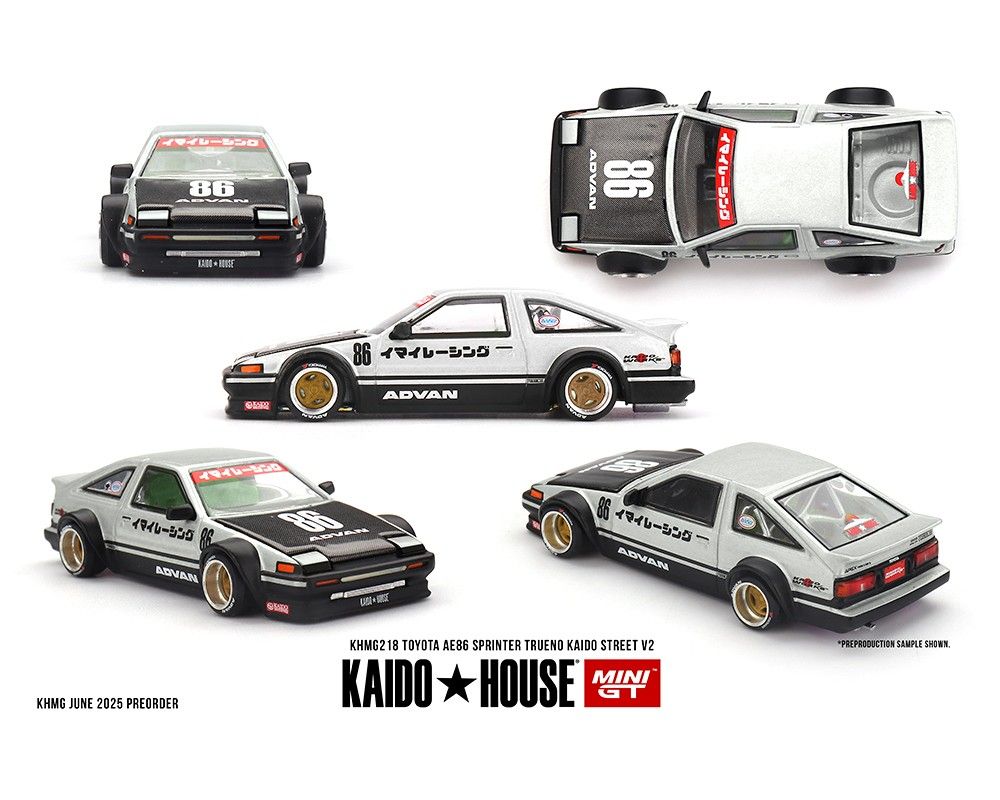 (Preorder) Kaido House x Mini GT 1:64Toyota AE86 Sprinter Trueno Kaido Street V2- White