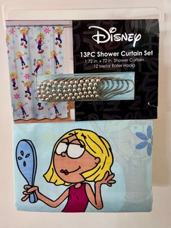 Disney Lizzie McGuire 13PC Machine Washable Shower Curtain NEW