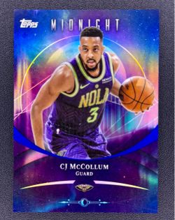 CJ MCCOLLUM 2025-26 TOPPS MIDNIGHT NBA BASKETBALL #50 NEW ORLEANS PELICANS CARD