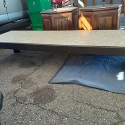 Large Coffee Table and Side tables Black and White Tile. 