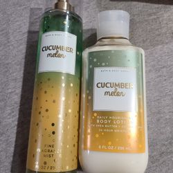 Bath And Body Works Cucumber Melon Set 