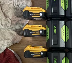 20v 6ah high capacity Dewalt compatible lithium battery