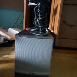 Bose Subwoofer With Two Speakers and Control Pod