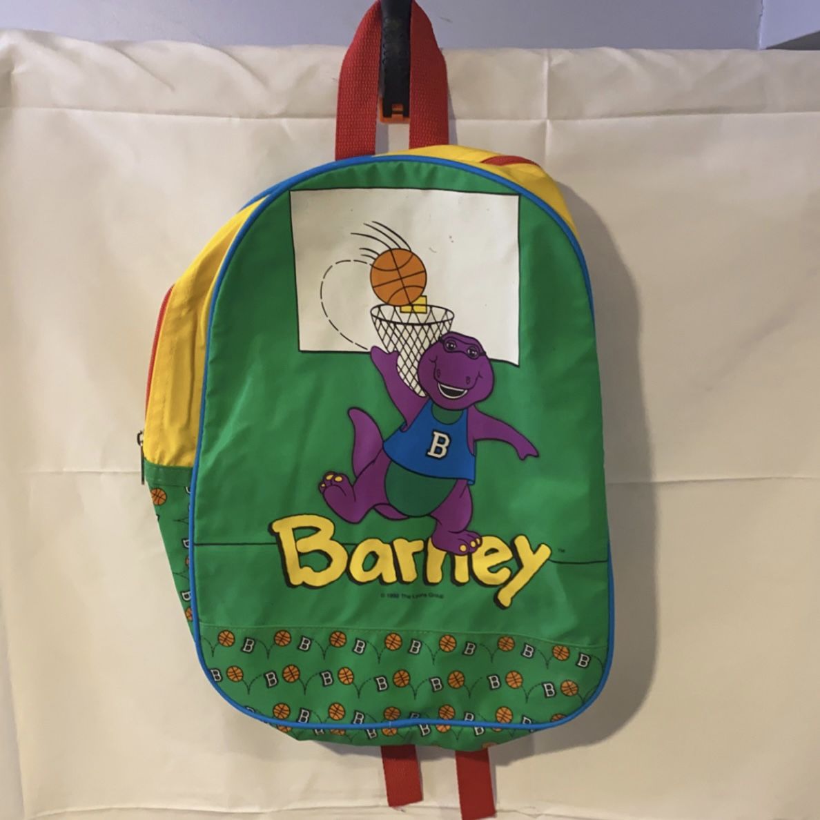 Vintage 1992 Barney Backpack 18x12