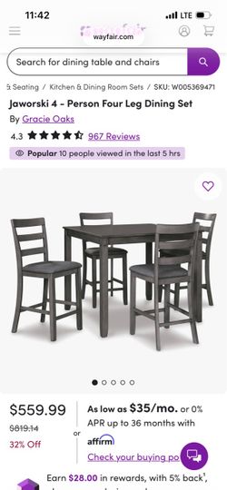 Wayfair dinning room set