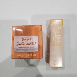 2pk Tree Hut Vanilla Overnight Lip Mask & Tree Hut vanilla Sugar Lip Scrub