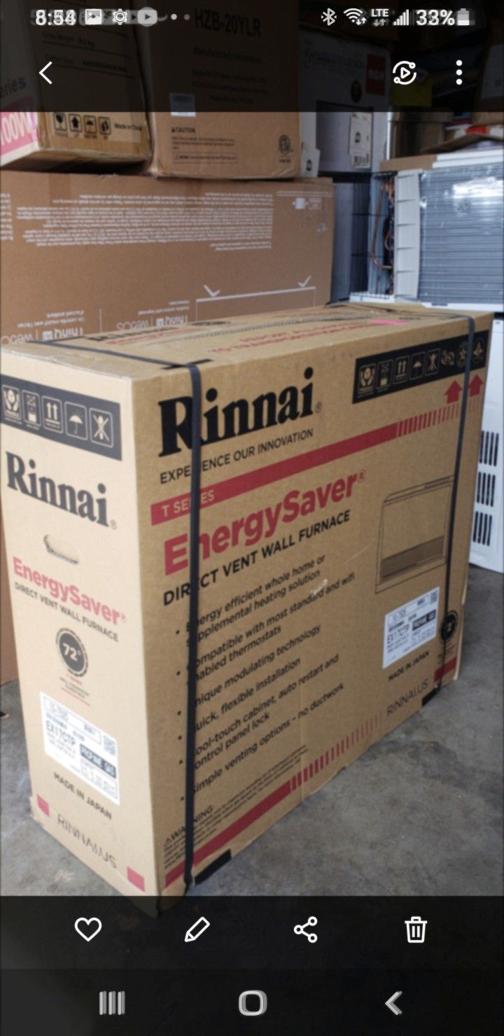 NEW IN SEALED BOX Direct Vent Wall Furnace Indoor Propane Heater