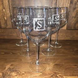Qty 6 Long Steam Wine Glasses 🍷 $10