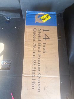 Bed frame - metal. Queen. Very sturdy. Heavy