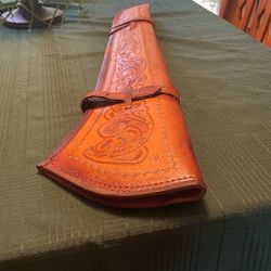 Vintage Leather Rifle Scabbard