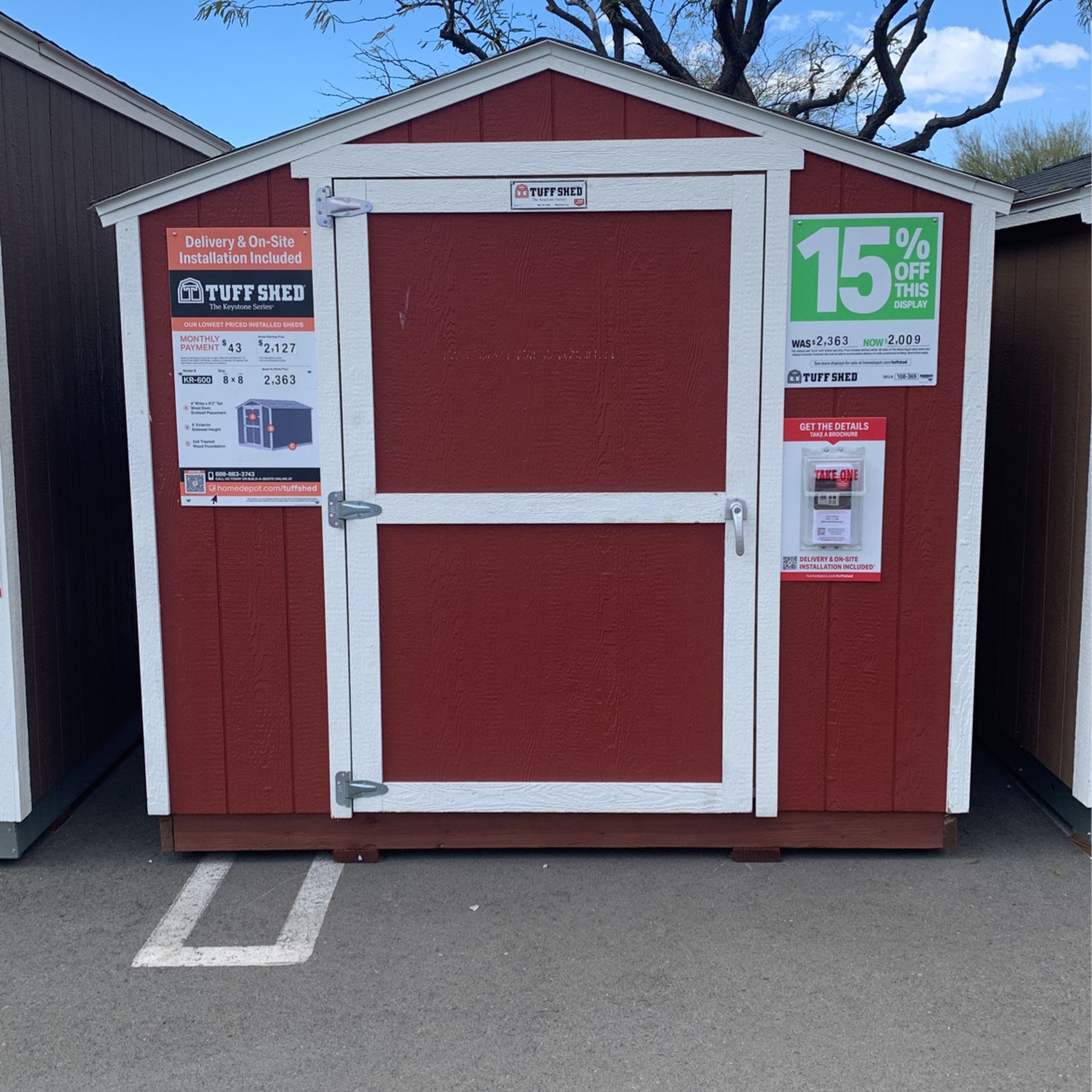 Tuff Shed Keystone KR-600 8x8 Was $2,363 Now $2,009 15% Off Financing Available!