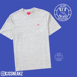 Brand New Men’s Supreme Small Box Logo Tee Heather Gray - Size X-Large Authentic