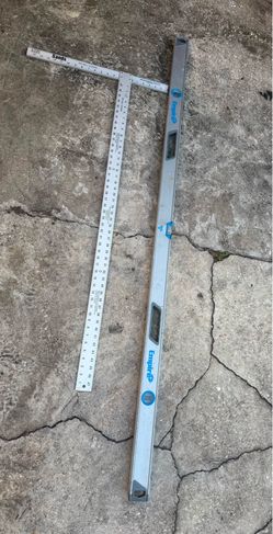Empire 72” Aluminum Box Level + Sands Drywall T-Square – Excellent Condition