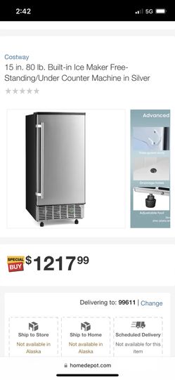Built In Freestanding Ice Maker…over $400 Off…Brand New