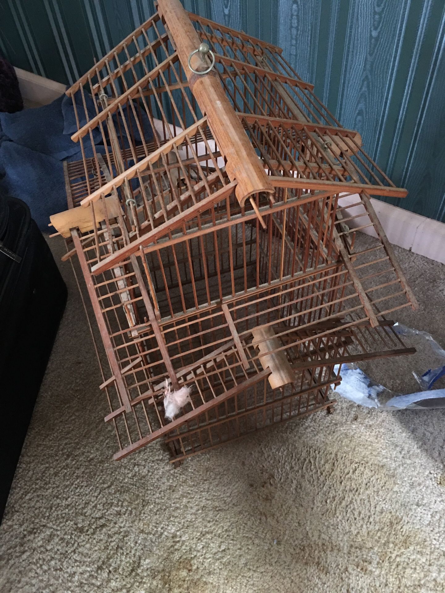 Decorative wooden bird cage