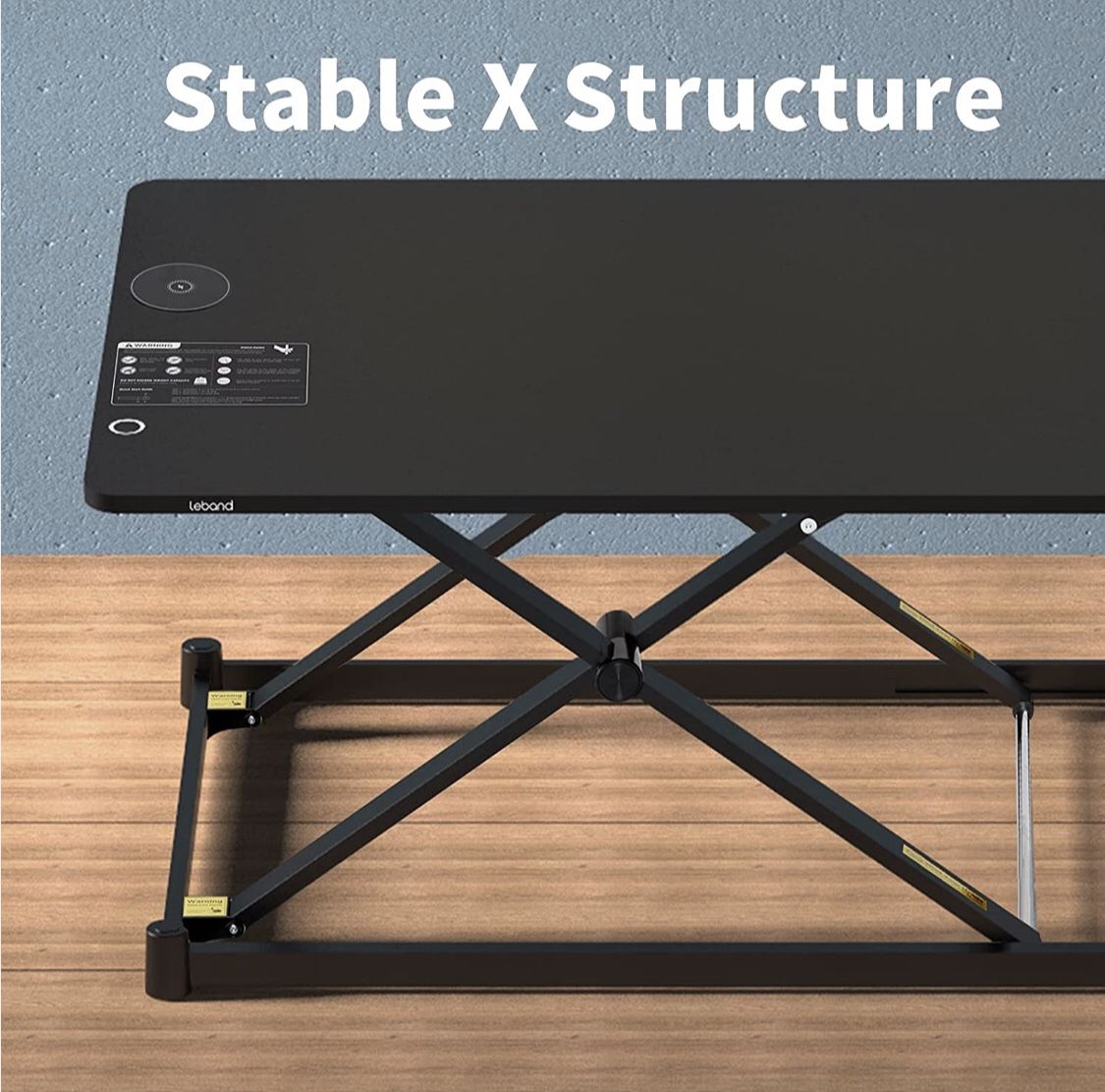 Electric Standing Desk Converter with Wireless Charging and 2 USB Ports, 34'' Height Adjustable Desk Converter with Height Memory Controller and Child