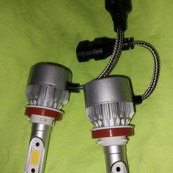 Yellow Led Headlight Or Fog Light Bulb Set