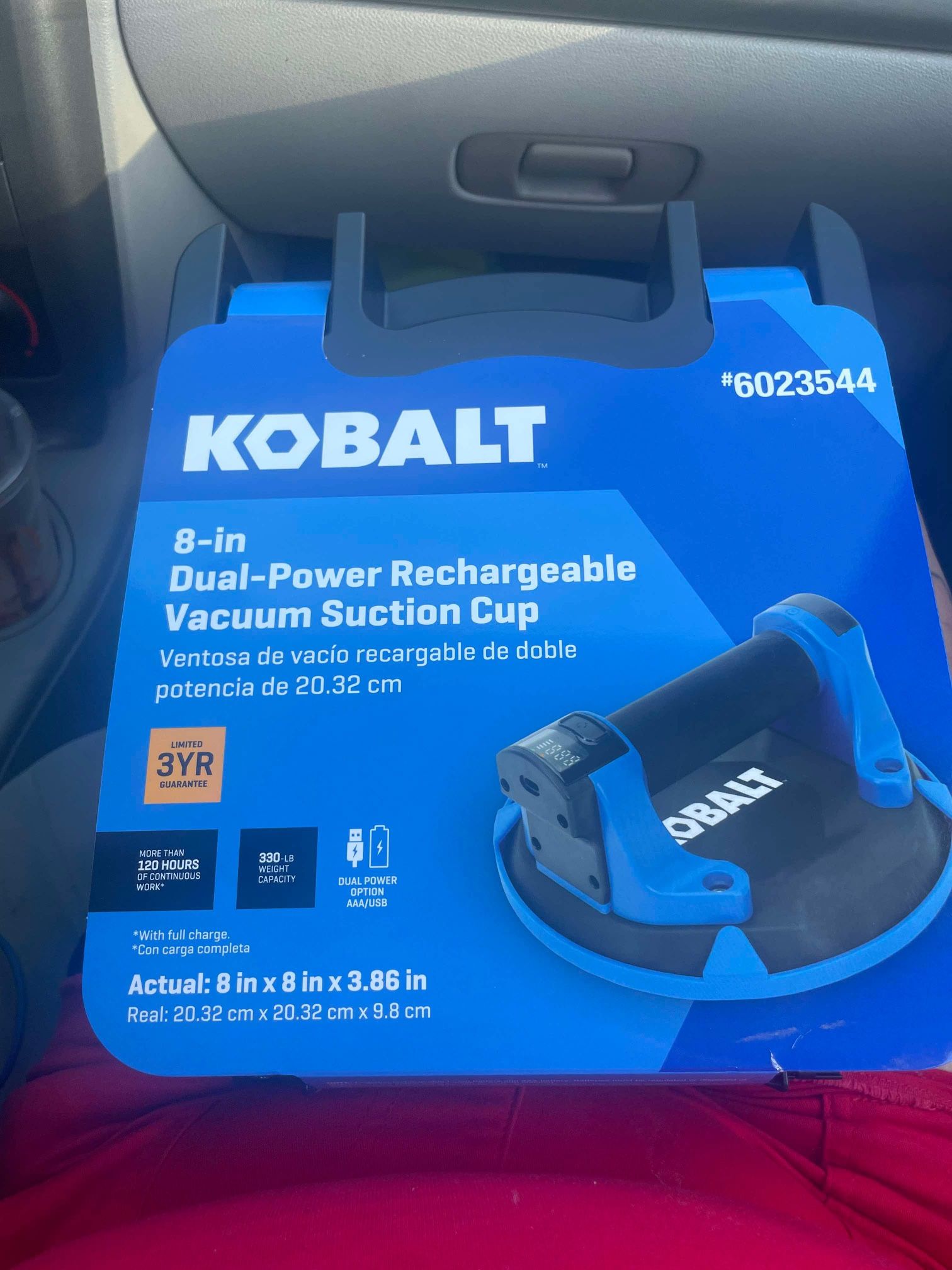 8 In. Dual Power Rechargeable Vacuum Suction Cup