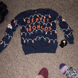 Denver Broncos Light Up Sweater Men’s Med