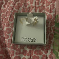  Cubic Zirconia Sterling Silver Earrings 